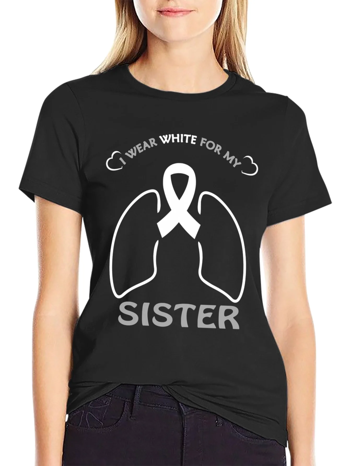 Lung Cancer Awareness T-Shirt for Sister