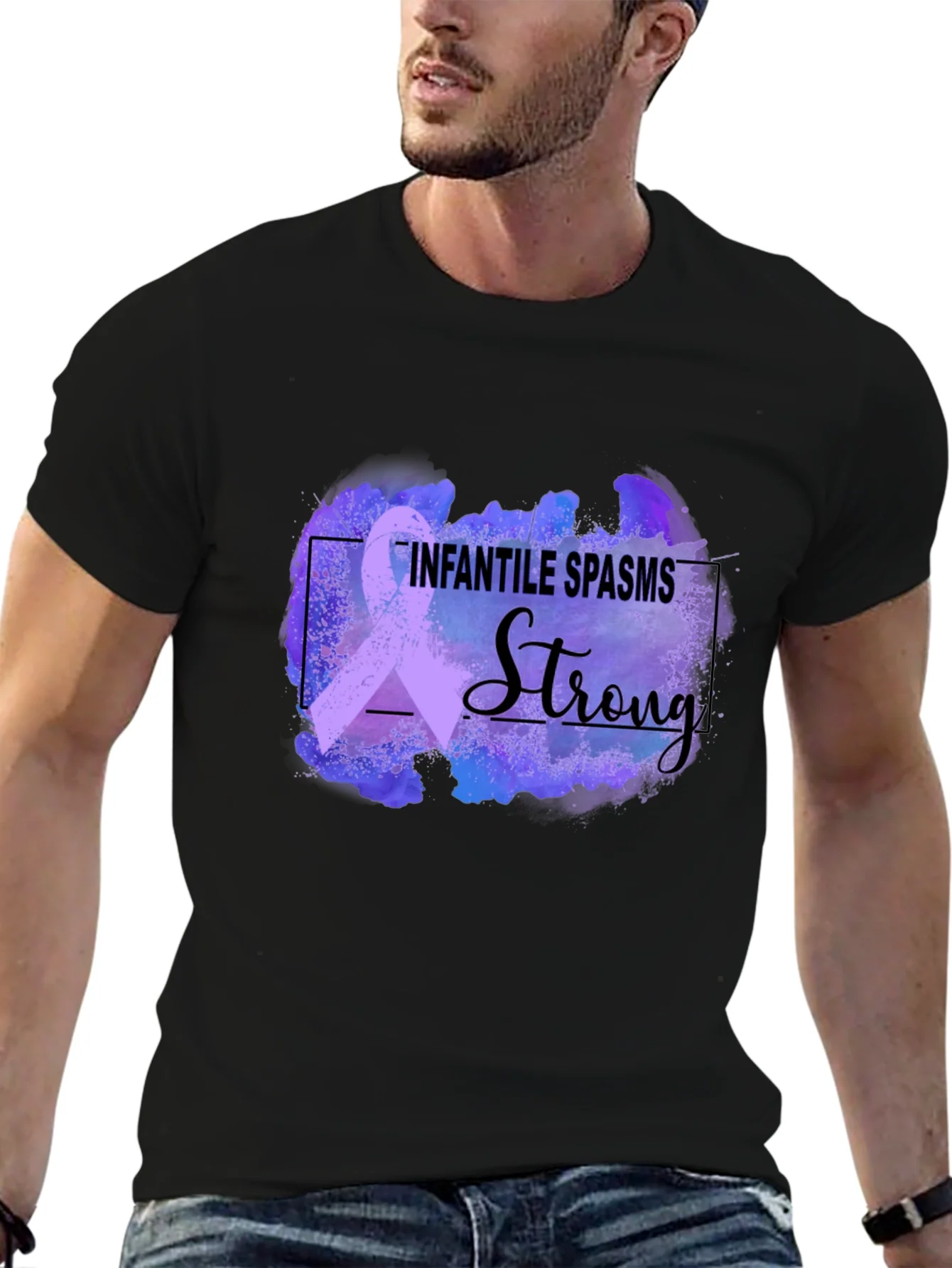 Infantile Spasms Awareness T-Shirt - Strong Ribbon Design