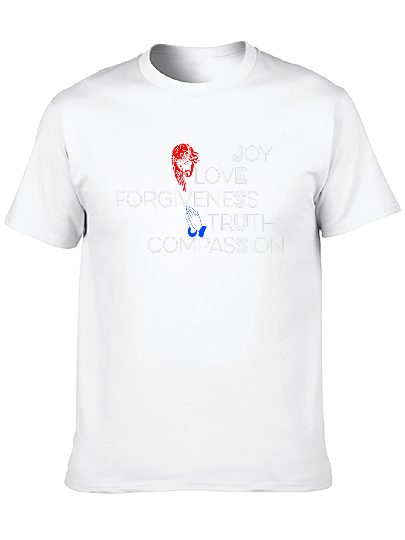 Faith-Inspired Graphic T-Shirt - Joy Love Compassion
