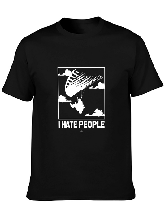 I Hate People Paragliding Graphic T-Shirt