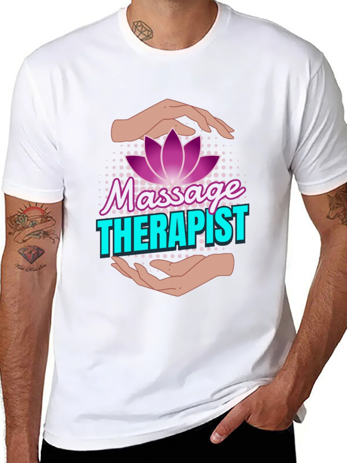 Massage Therapist Lotus Flower T-Shirt
