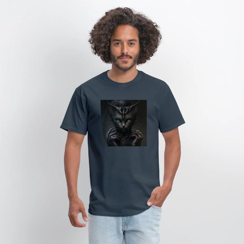 A cat with green eyes