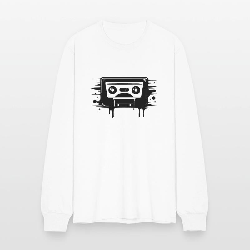 A vintage-inspired illustration of cassette tape