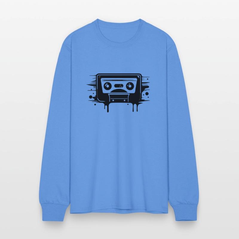 A vintage-inspired illustration of cassette tape