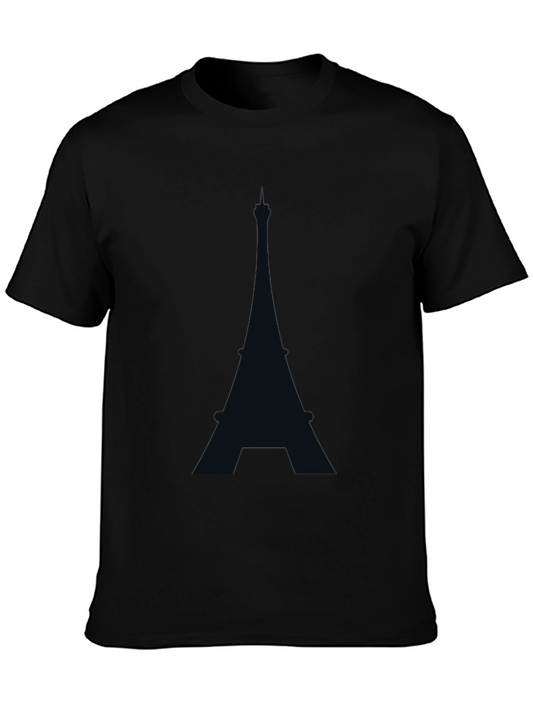 Eiffel Tower Graphic T-Shirt - Black