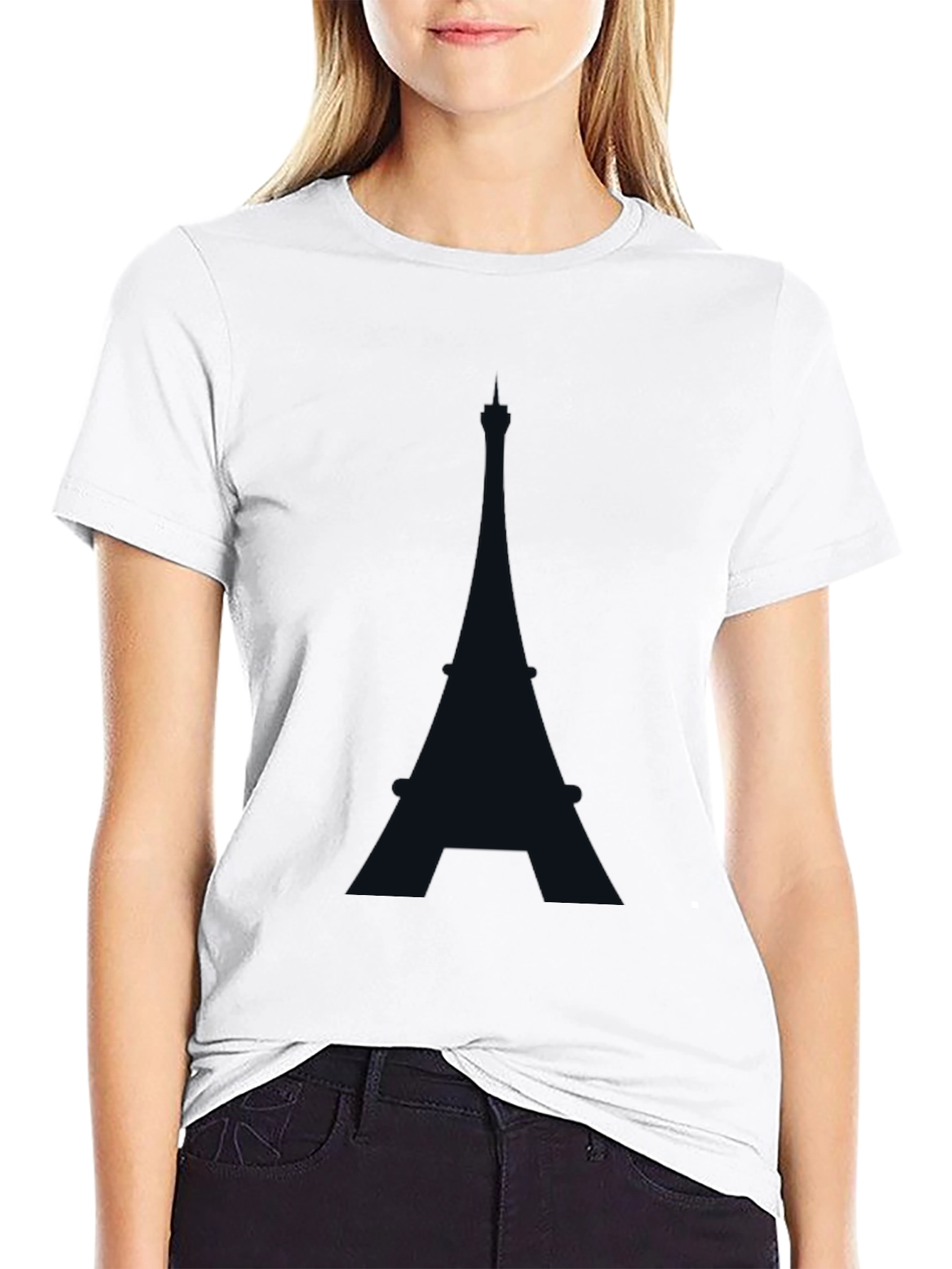 Eiffel Tower Graphic T-Shirt - Black