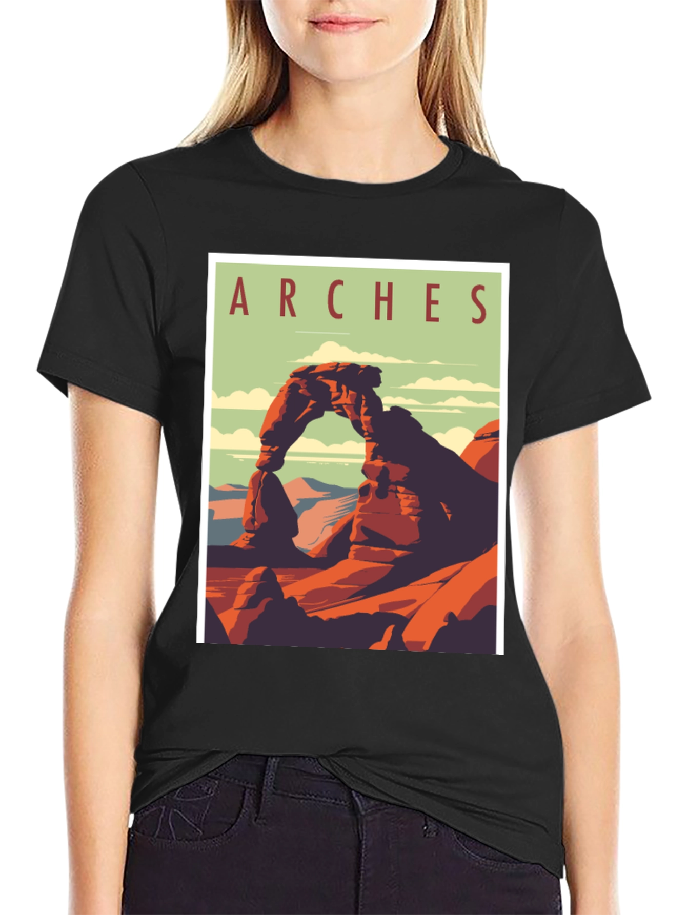 Arches National Park Graphic Tee - Retro Travel T-Shirt
