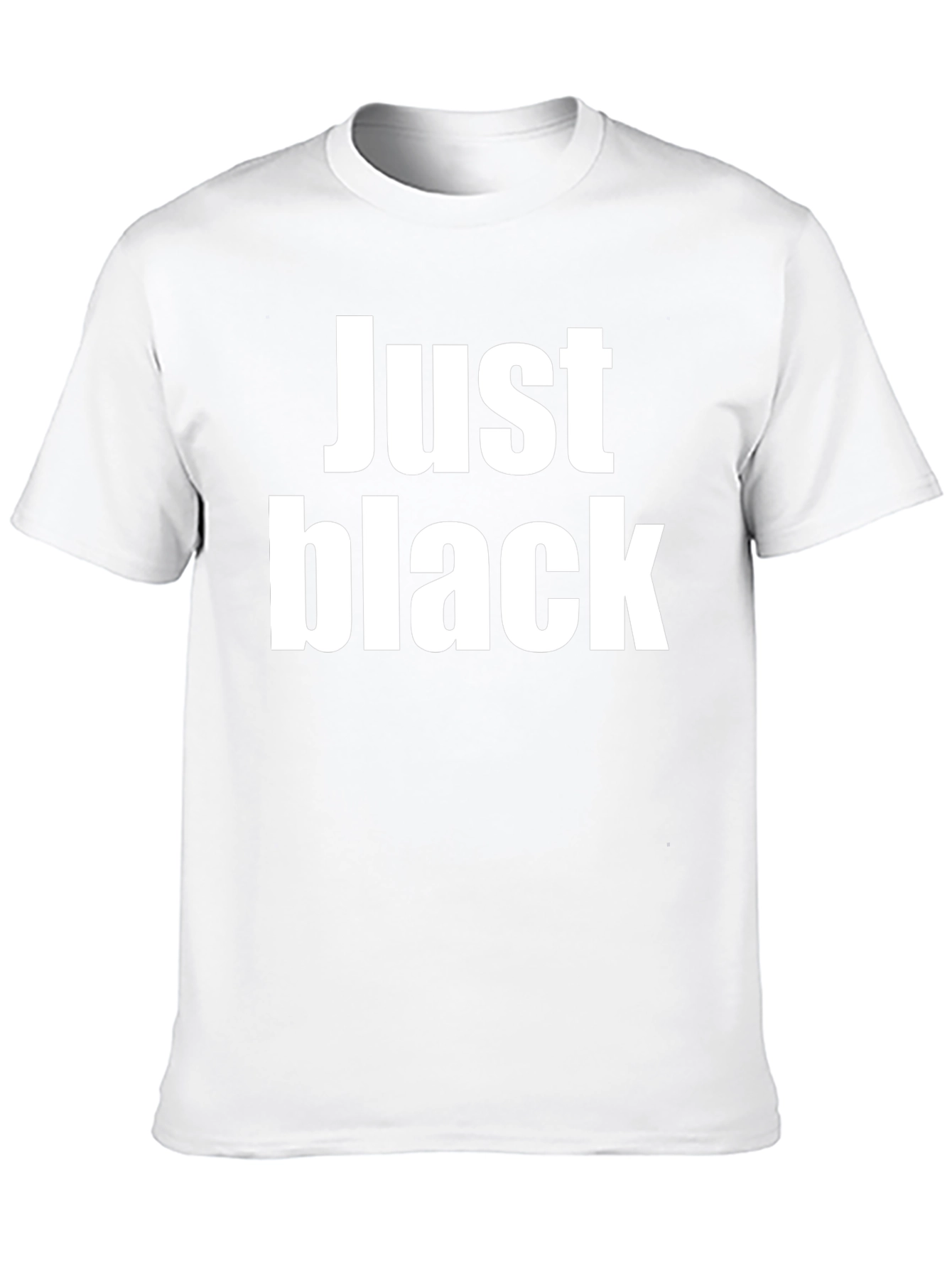 Just Black Crew Neck Tee - Bold Statement T-Shirt