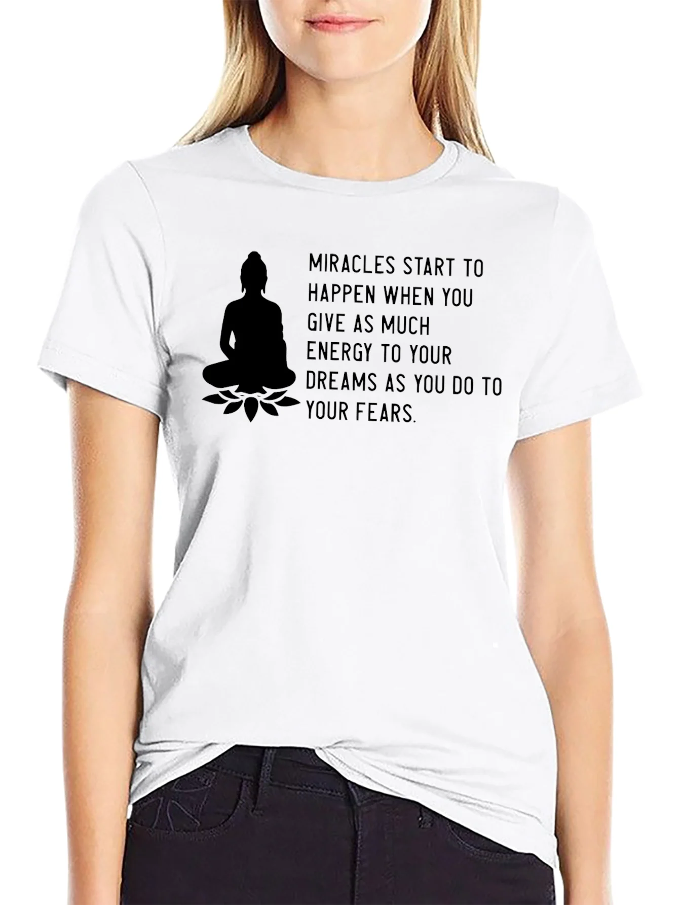 Motivational Buddha Graphic T-Shirt