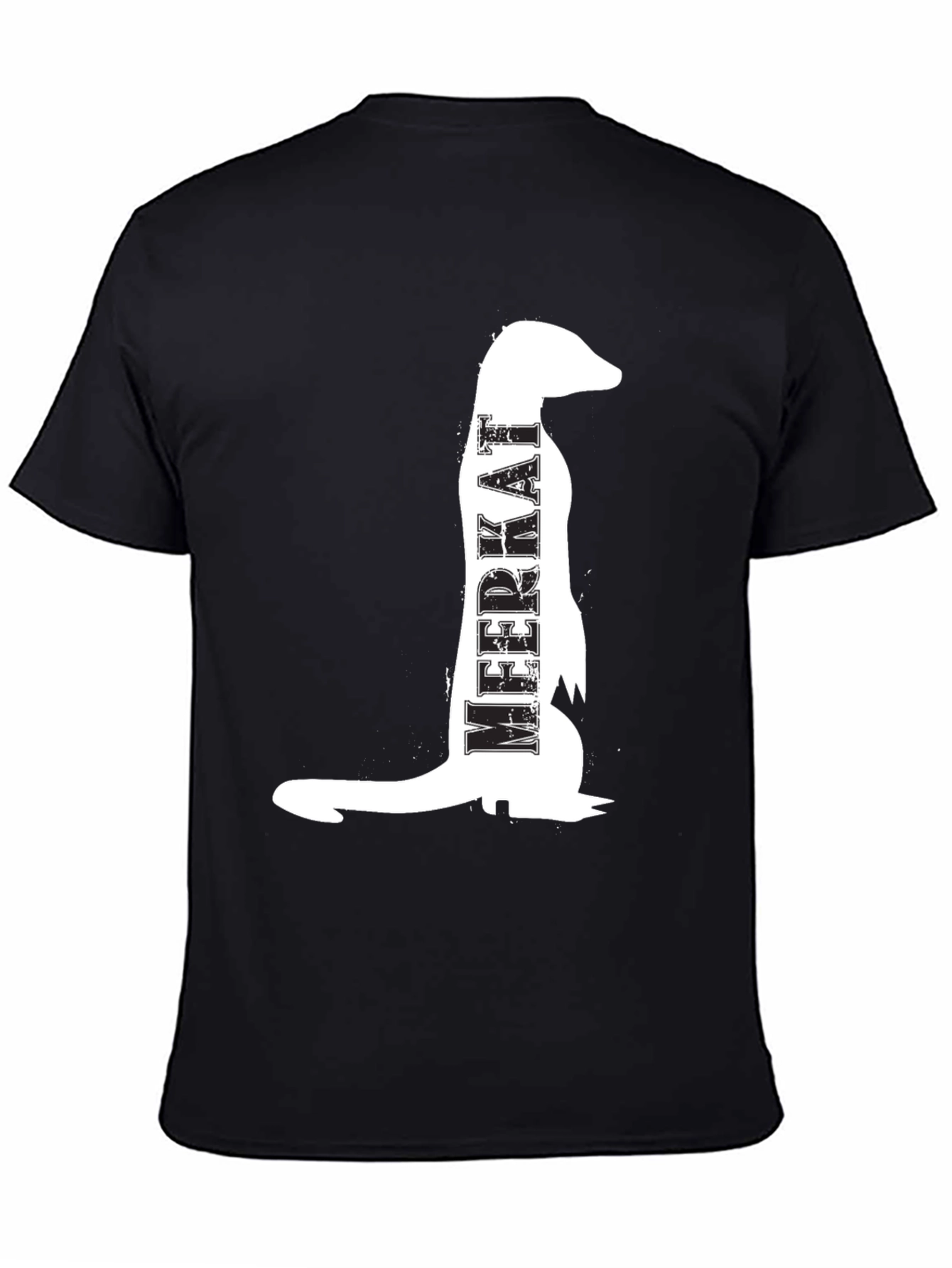 Meerkat Graphic T-Shirt - Mens Black Crew Neck Tee