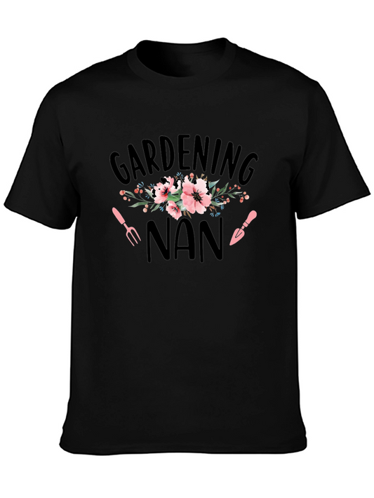 Gardening Nan Floral Graphic T-Shirt