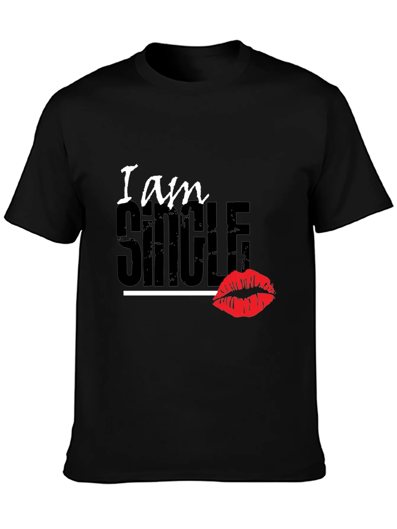 I am SINGLE Graphic T-Shirt - Black