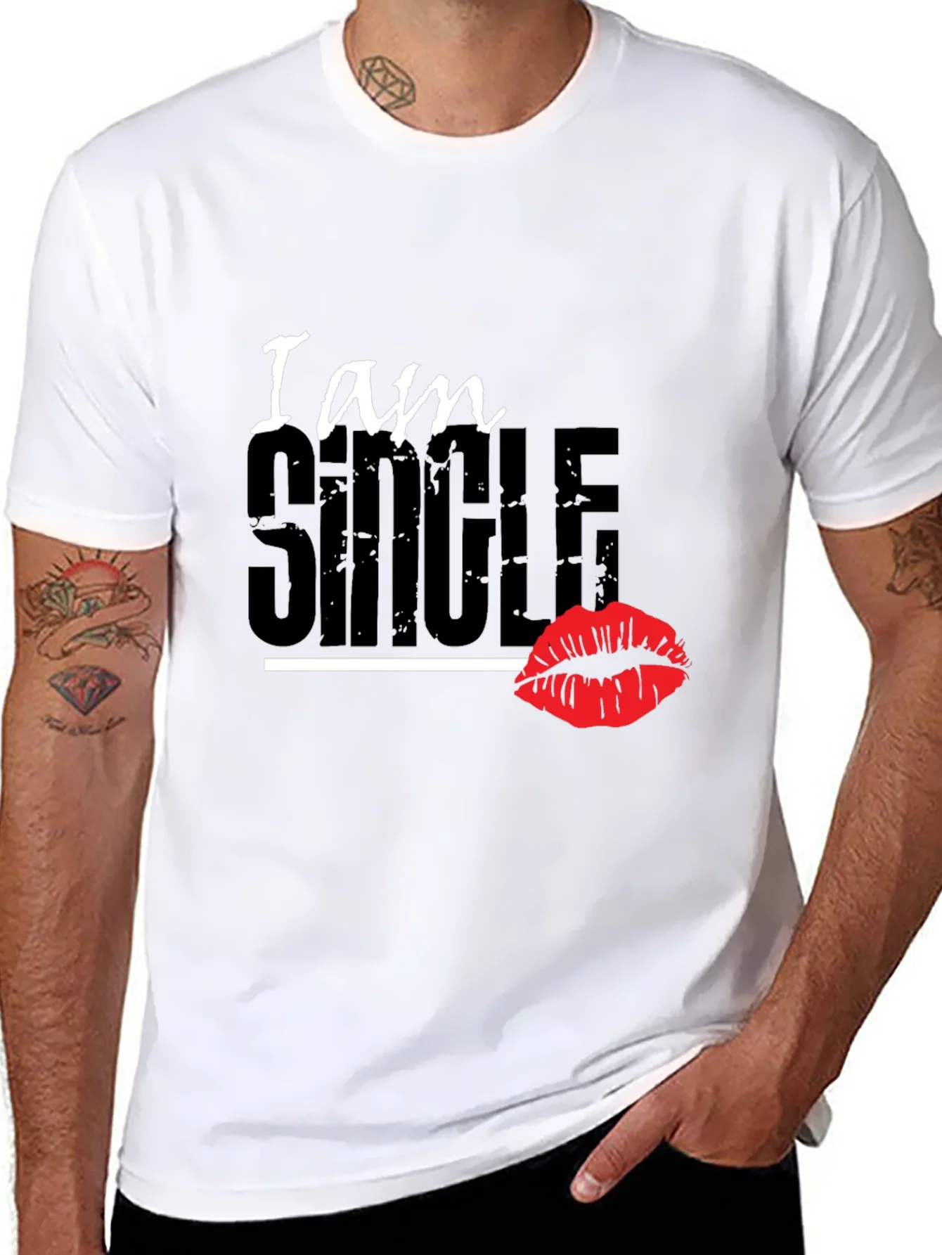 I am SINGLE Graphic T-Shirt - Black