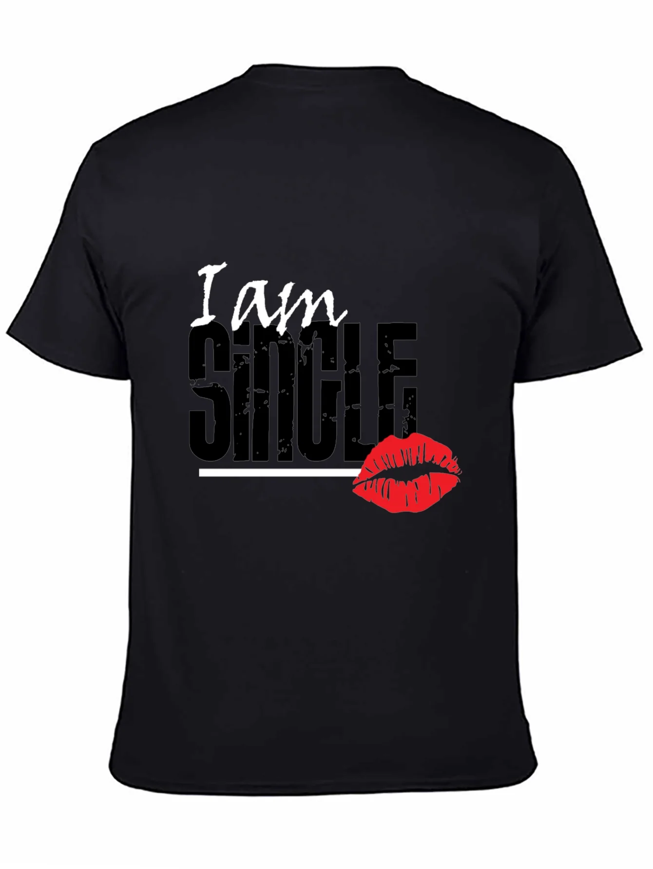 I am SINGLE Graphic T-Shirt - Black