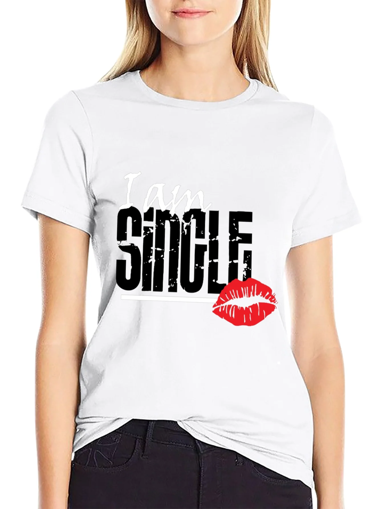 I am SINGLE Graphic T-Shirt - Black