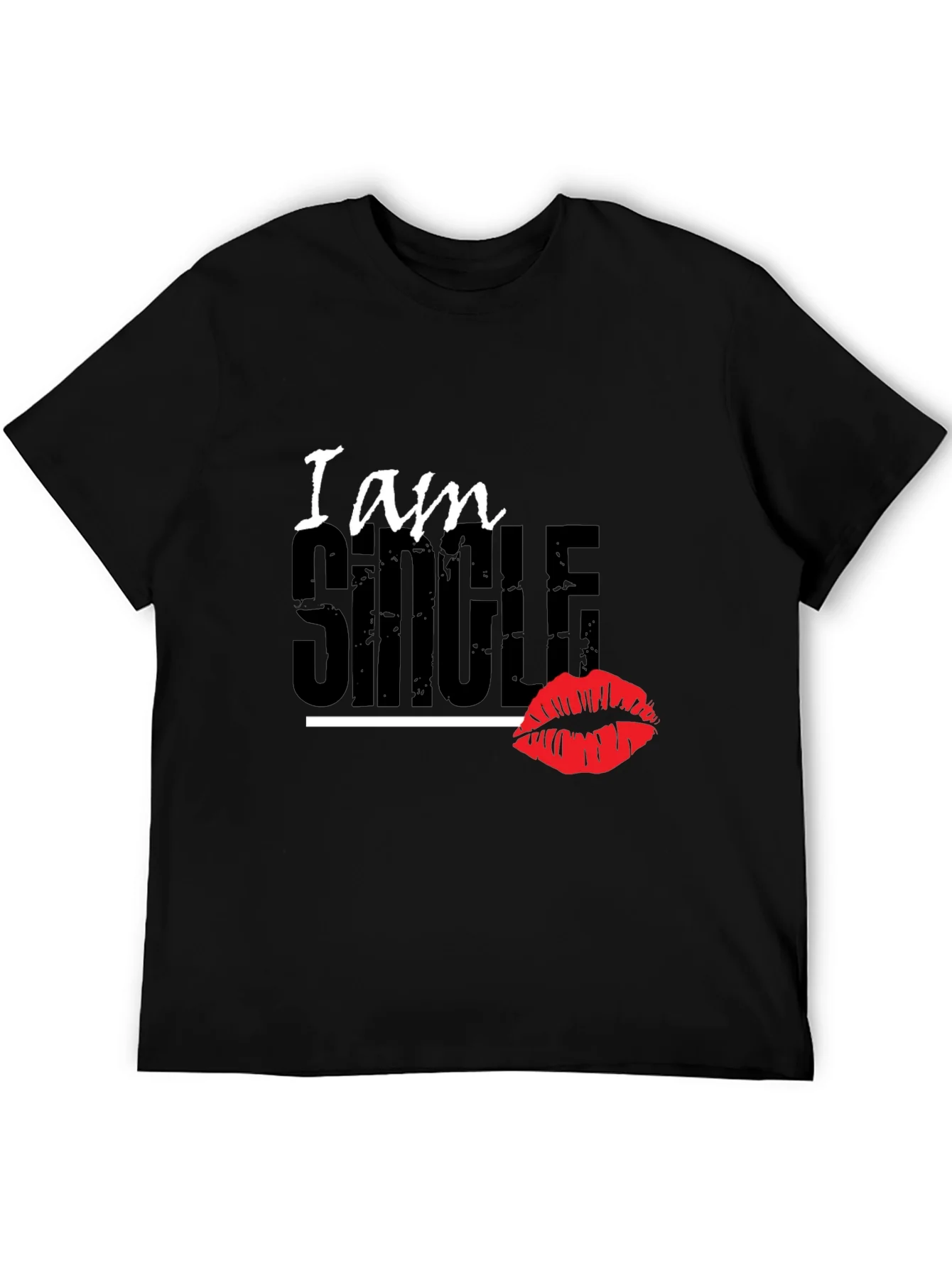 I am SINGLE Graphic T-Shirt - Black
