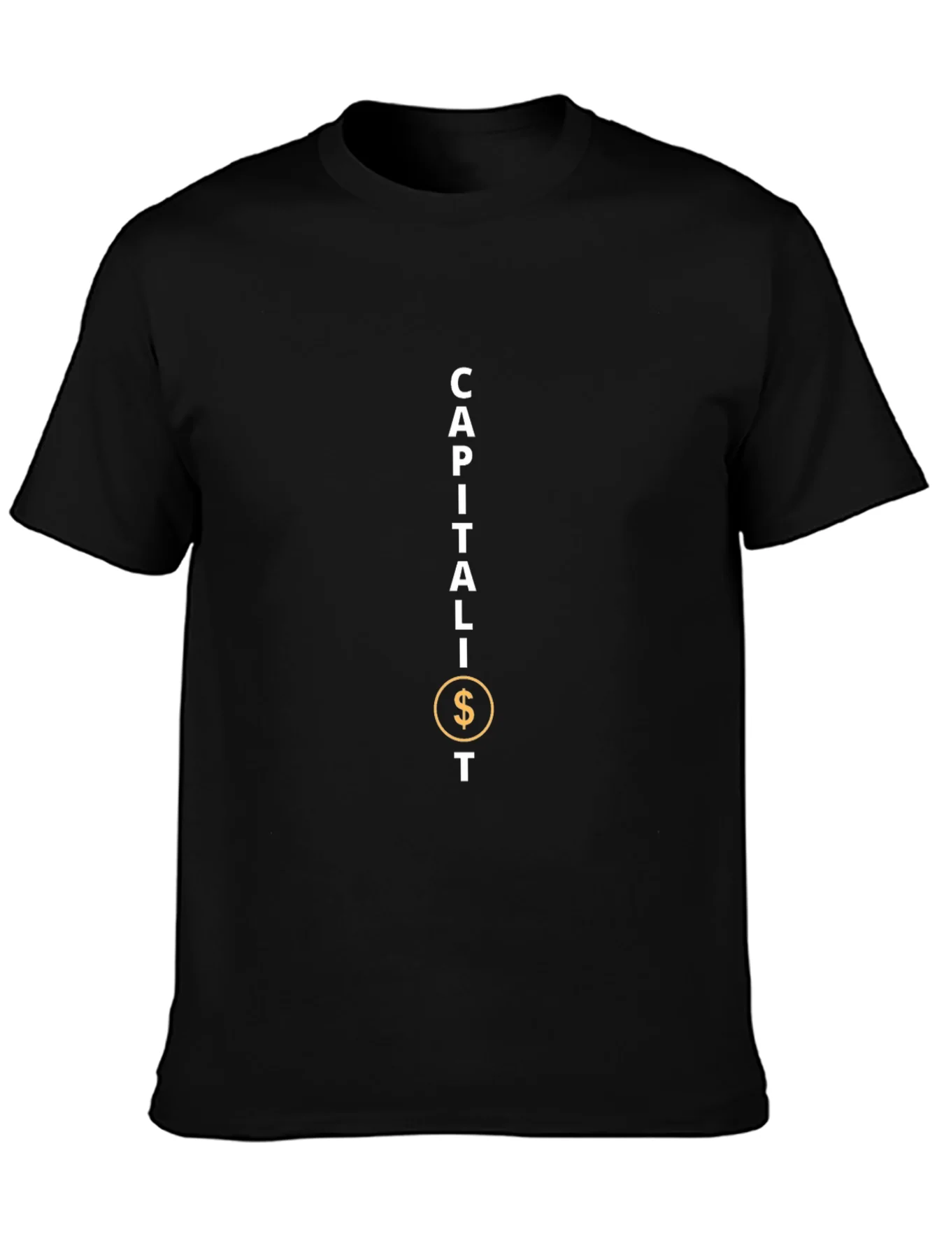 Capitalist Tee - Black Cotton Crew Neck