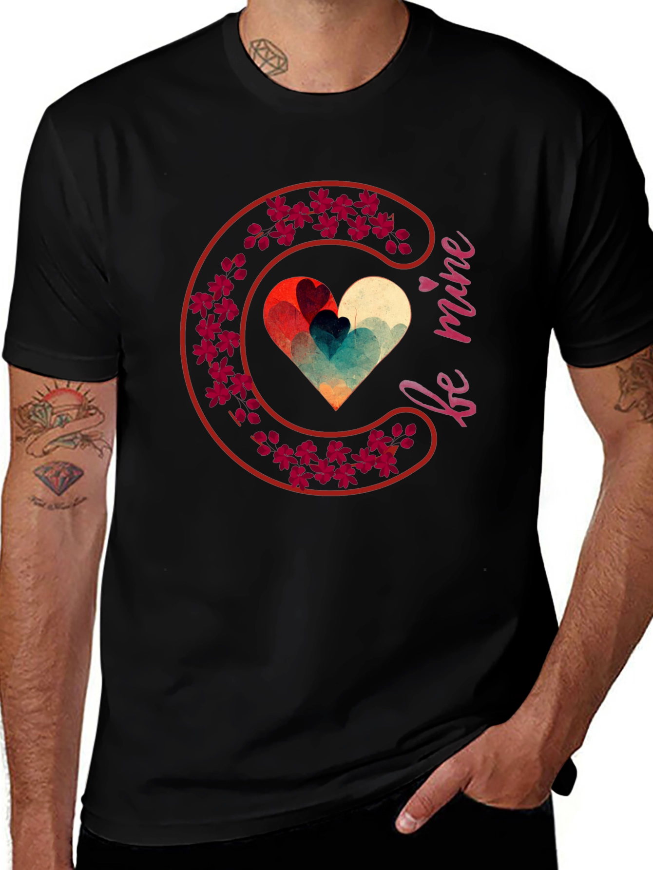 Be Mine Heart Valentines T-Shirt