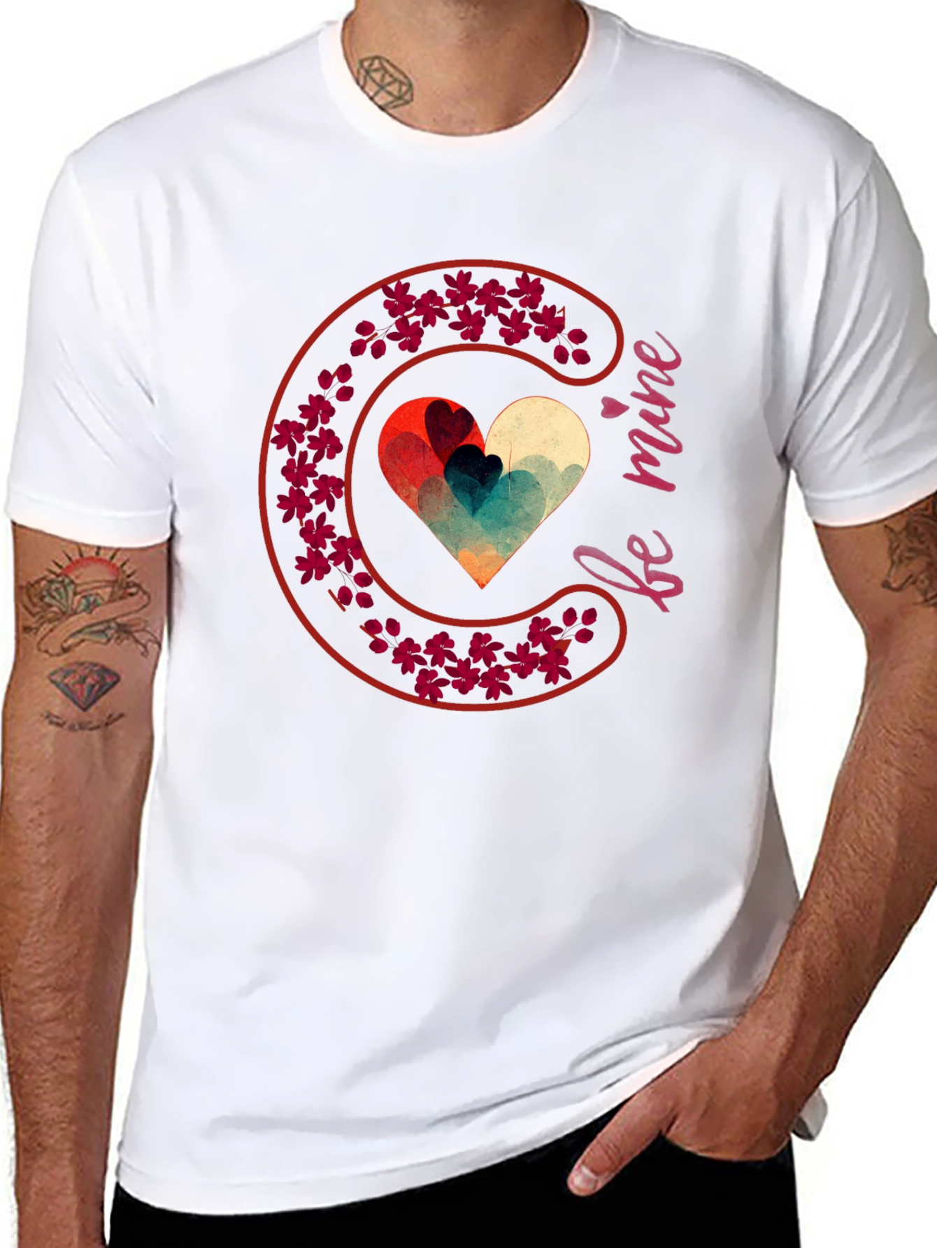 Be Mine Heart Valentines T-Shirt