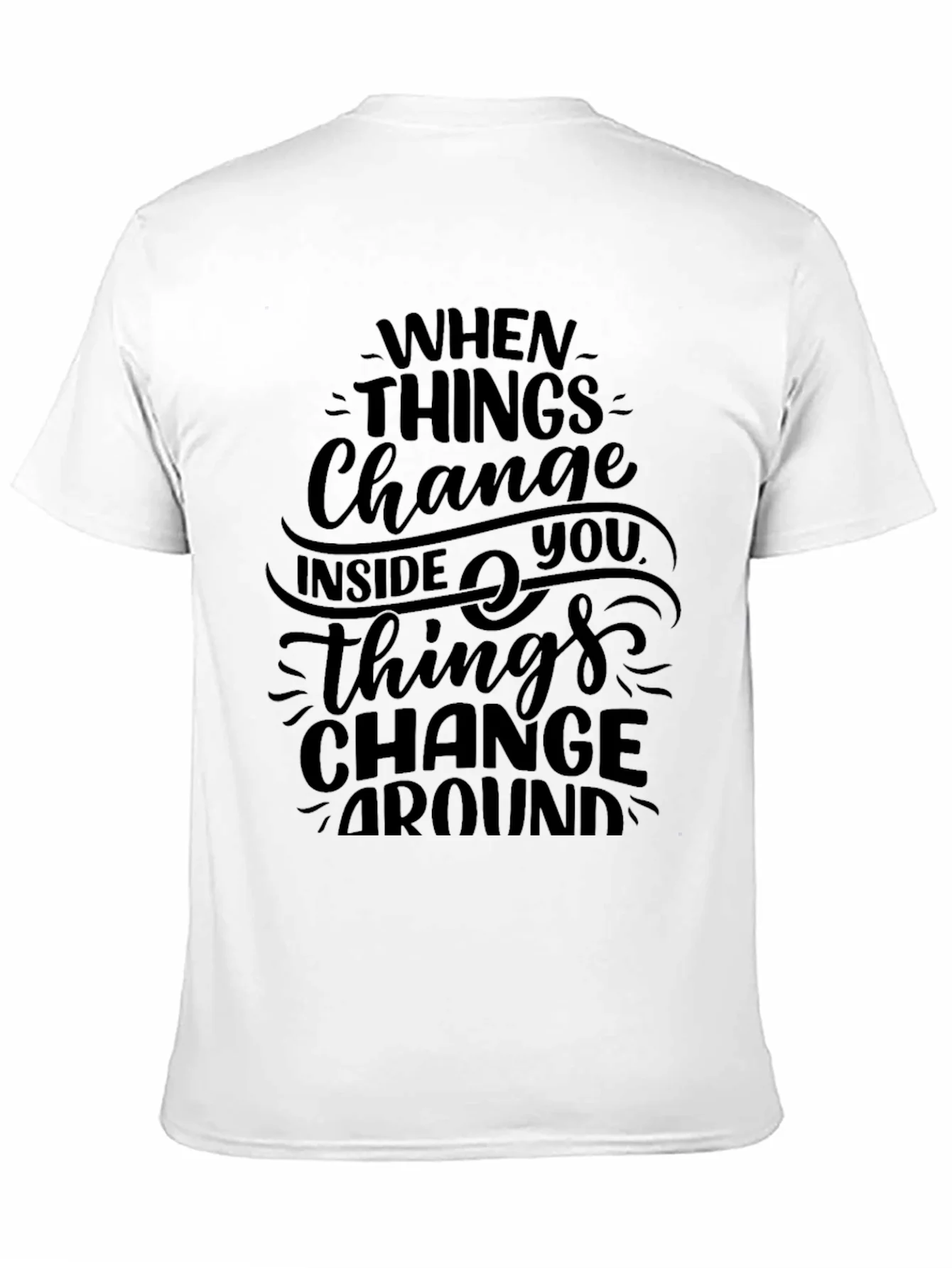 Inspirational Change Quote Black Graphic Tee