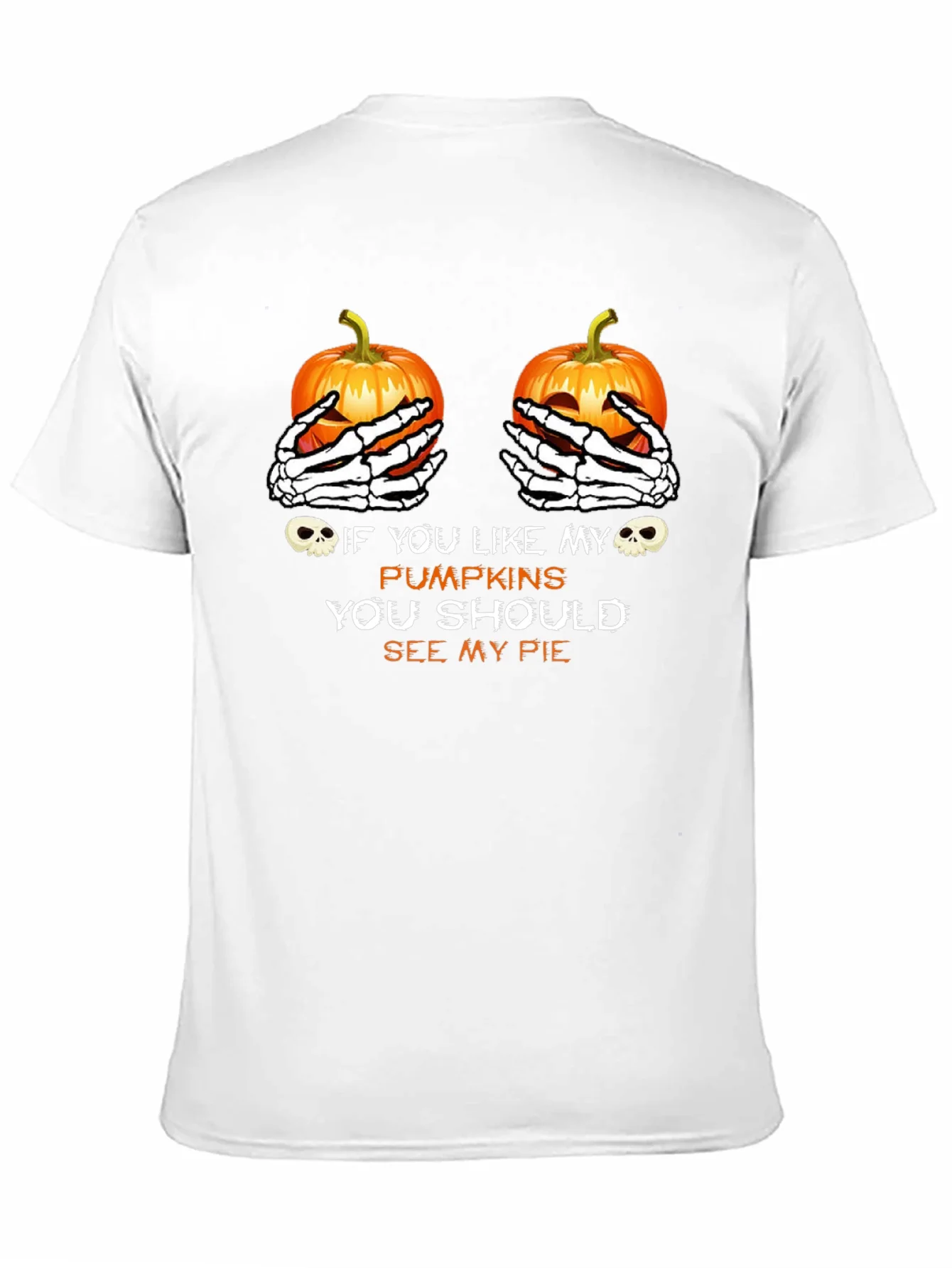Halloween Pumpkin Skeleton Hands T-Shirt