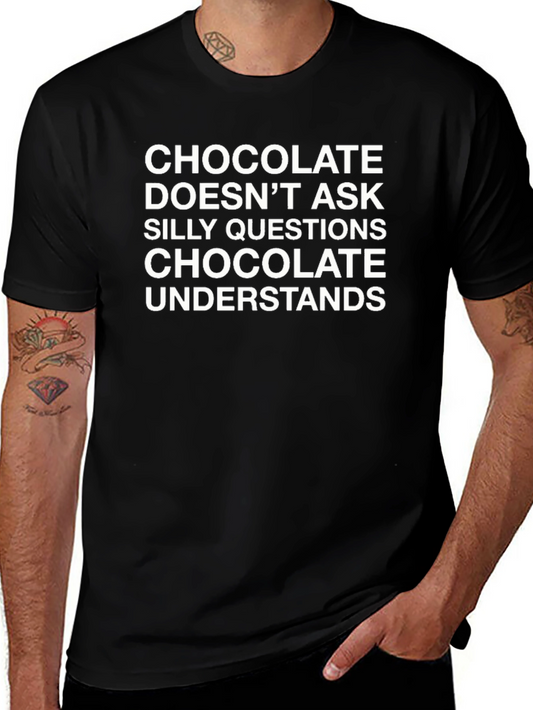 Chocolate Understands Black Graphic Tee