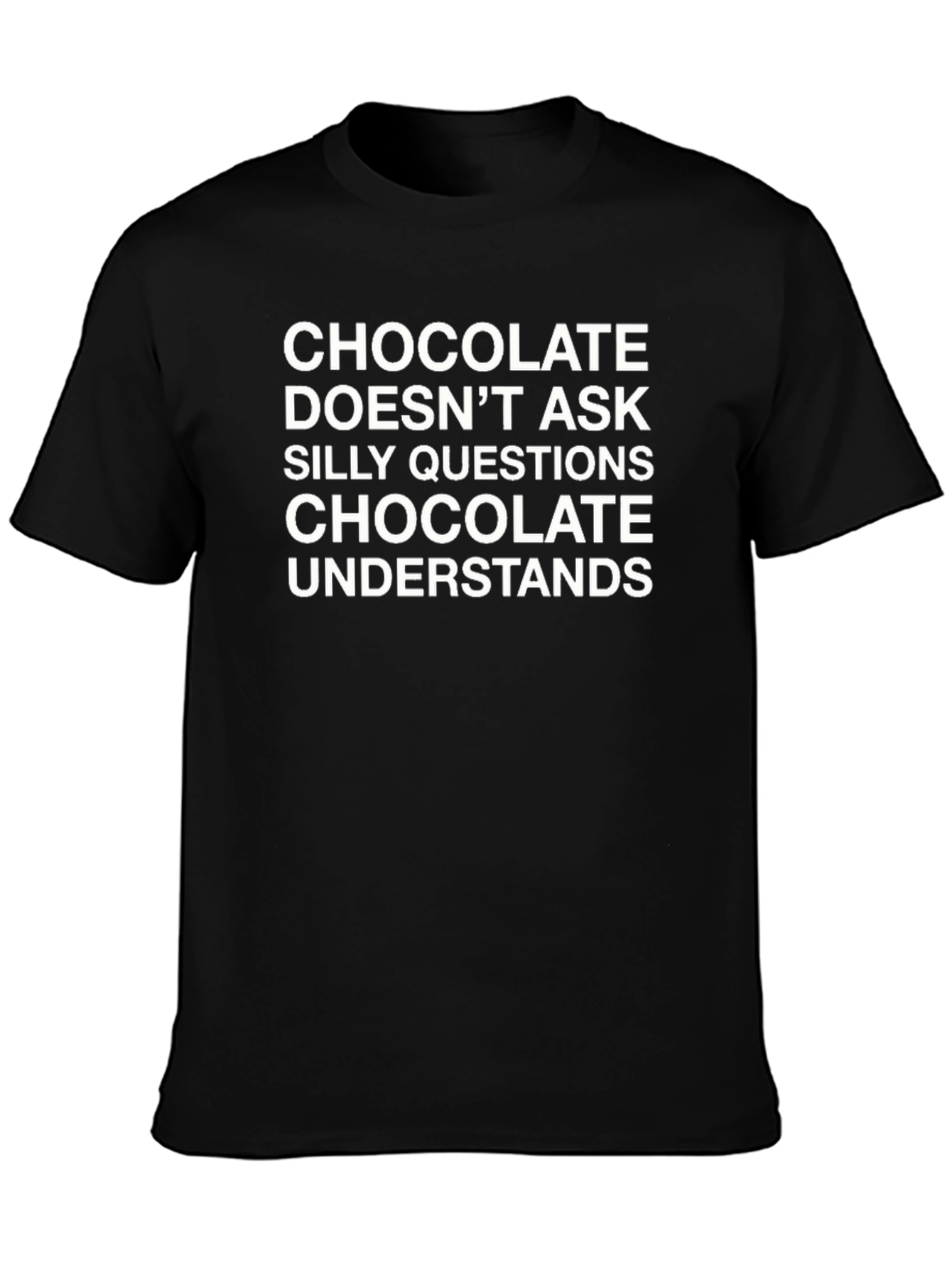 Chocolate Understands Black Graphic Tee