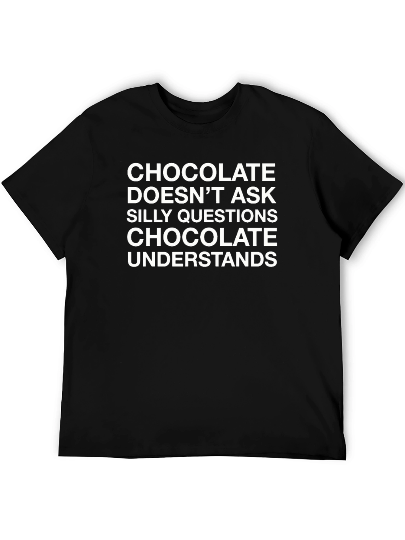Chocolate Understands Black Graphic Tee