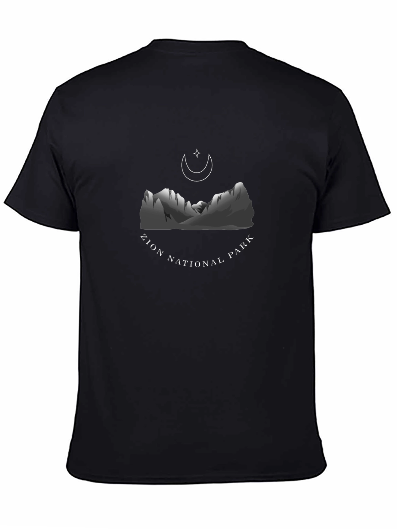 Zion National Park Graphic Tee - Black Cotton