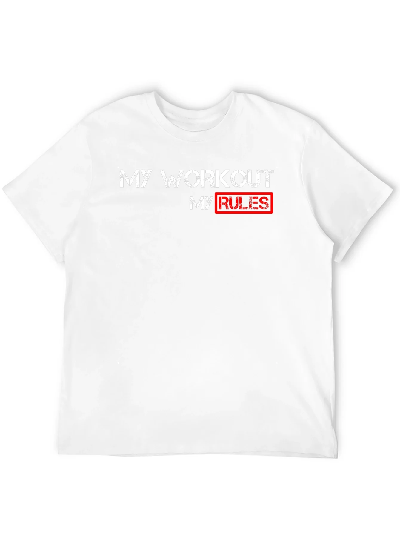 Workout Rules T-Shirt - Black Cotton Gym Tee