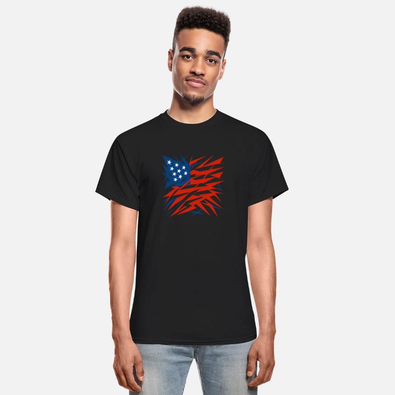 Abstract American Flag Deconstructivism Style