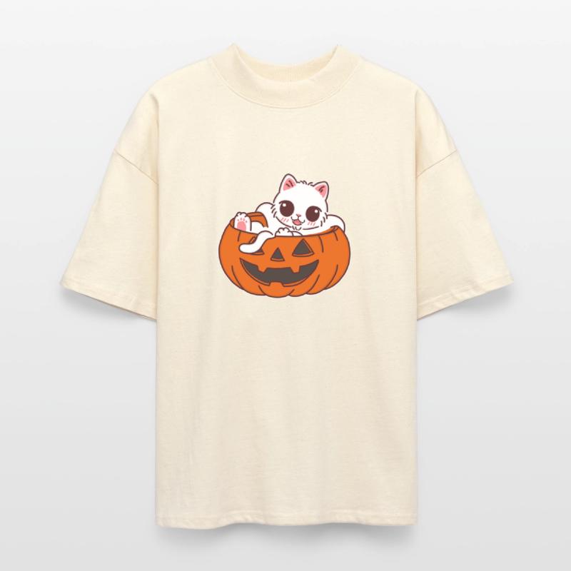 Adorable Kitten in Jack-o'-Lantern