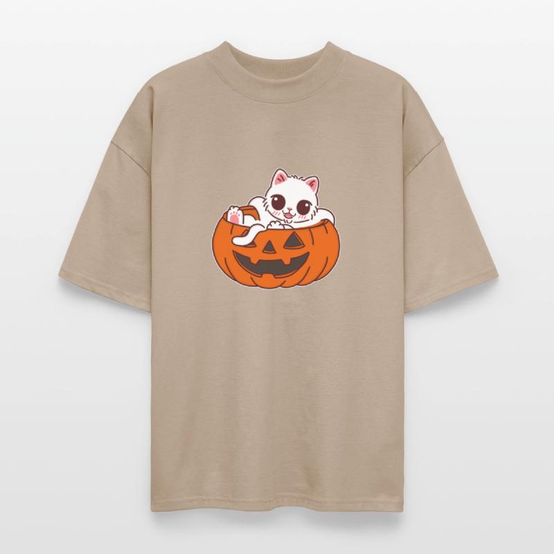 Adorable Kitten in Jack-o'-Lantern