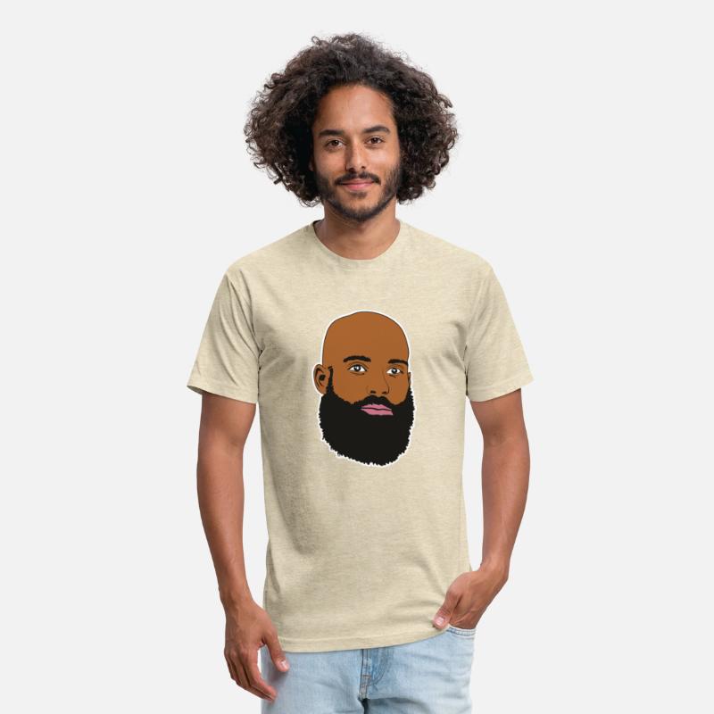 Afro Bald Man with hipster beard