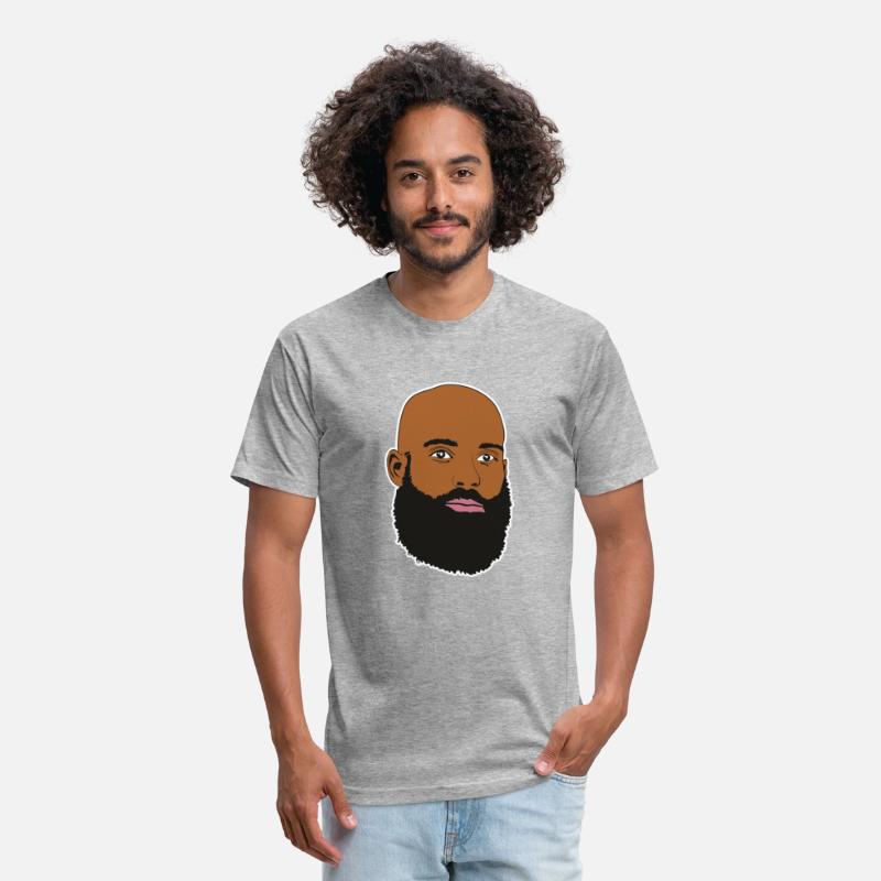 Afro Bald Man with hipster beard