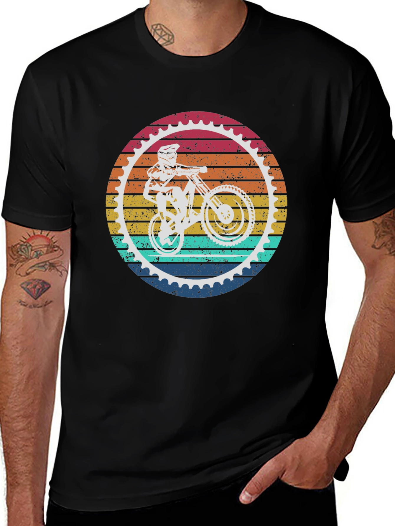 Mountain Biker Retro Graphic Tee