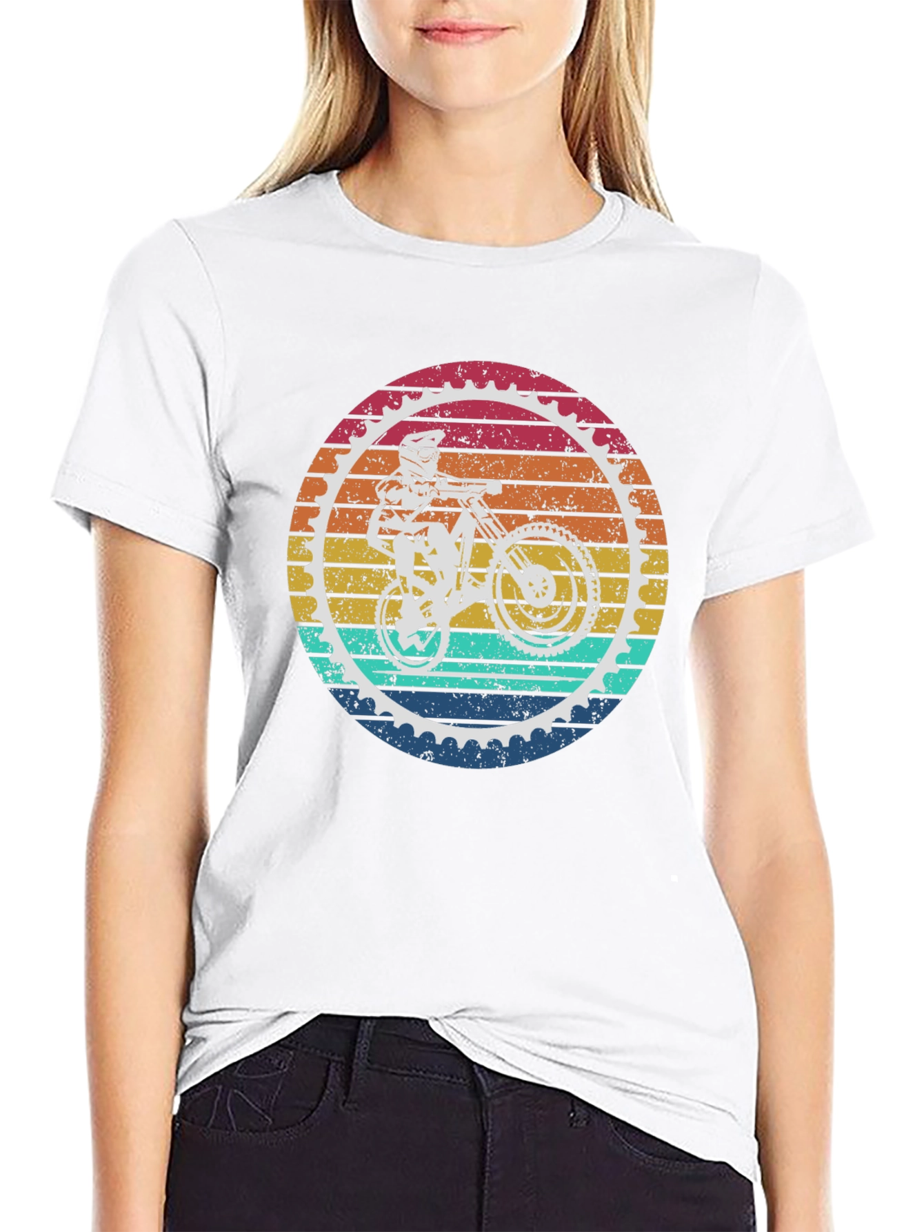 Mountain Biker Retro Graphic Tee