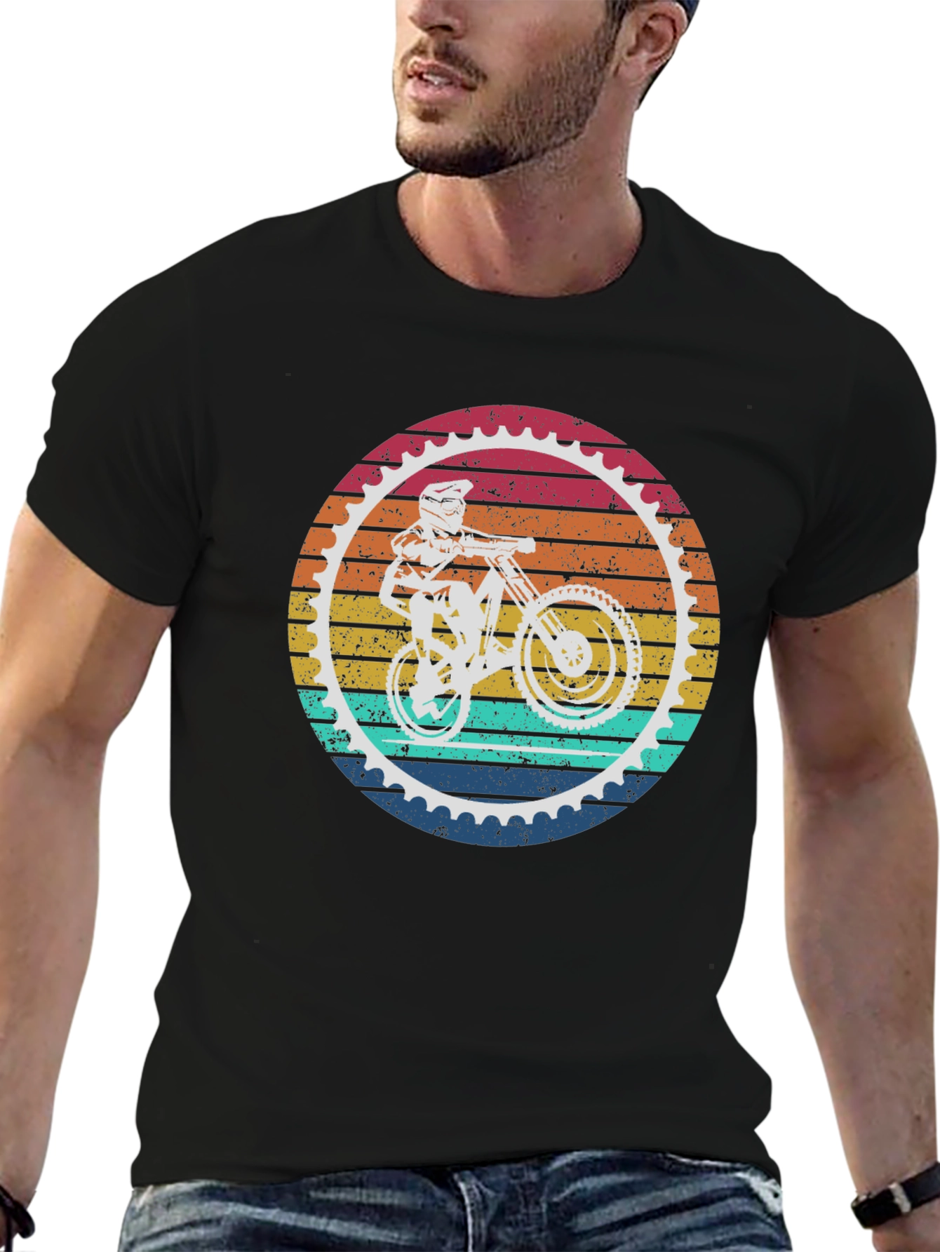 Mountain Biker Retro Graphic Tee