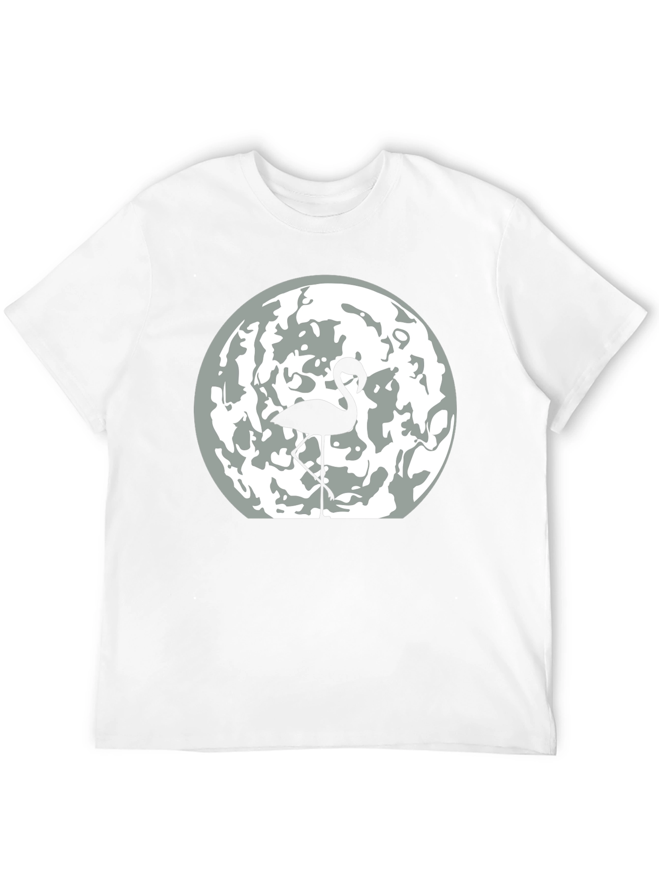 Flamingo Moon Graphic Tee - Mens Black T-Shirt