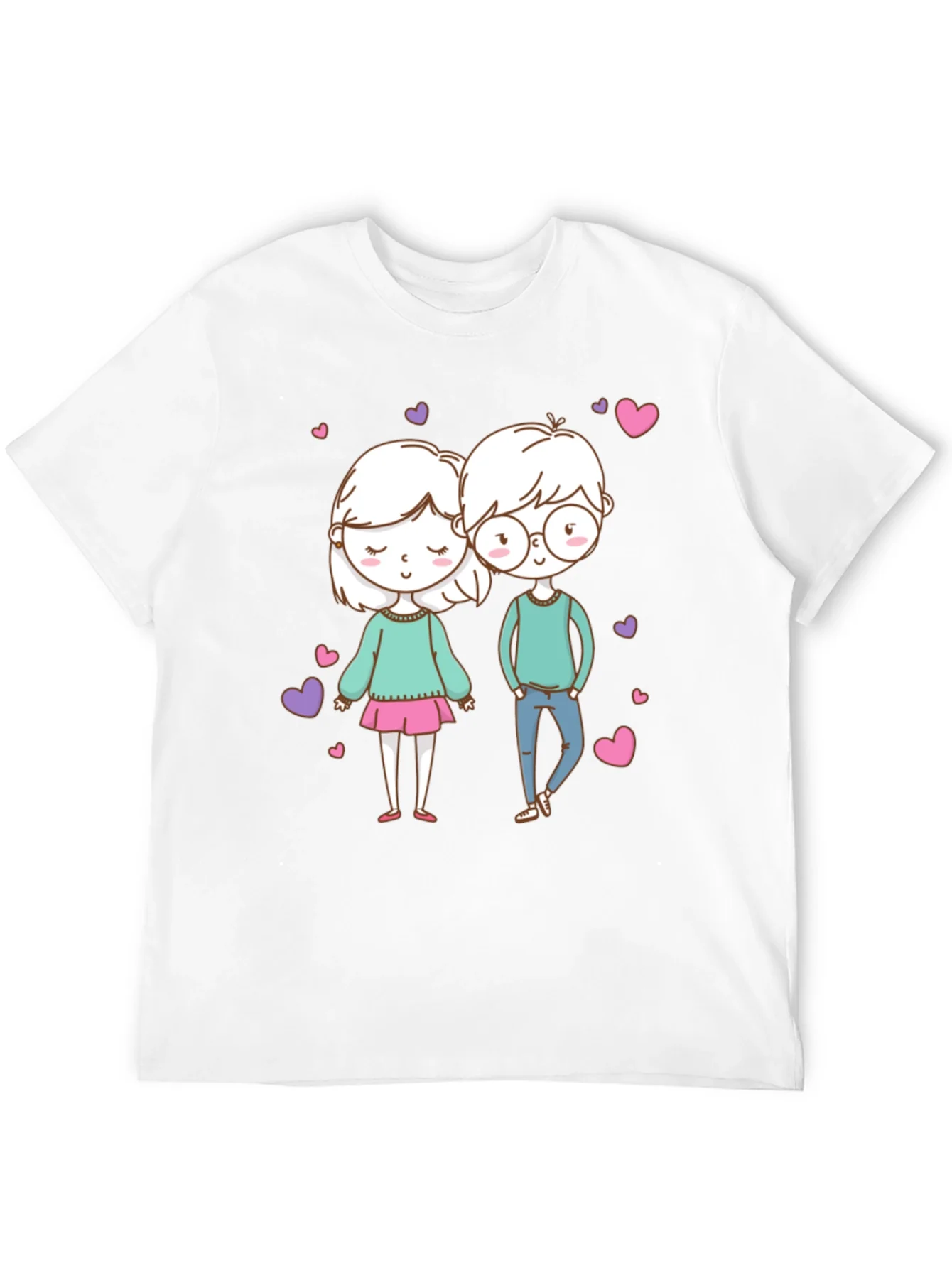 Cute Cartoon Couple T-Shirt