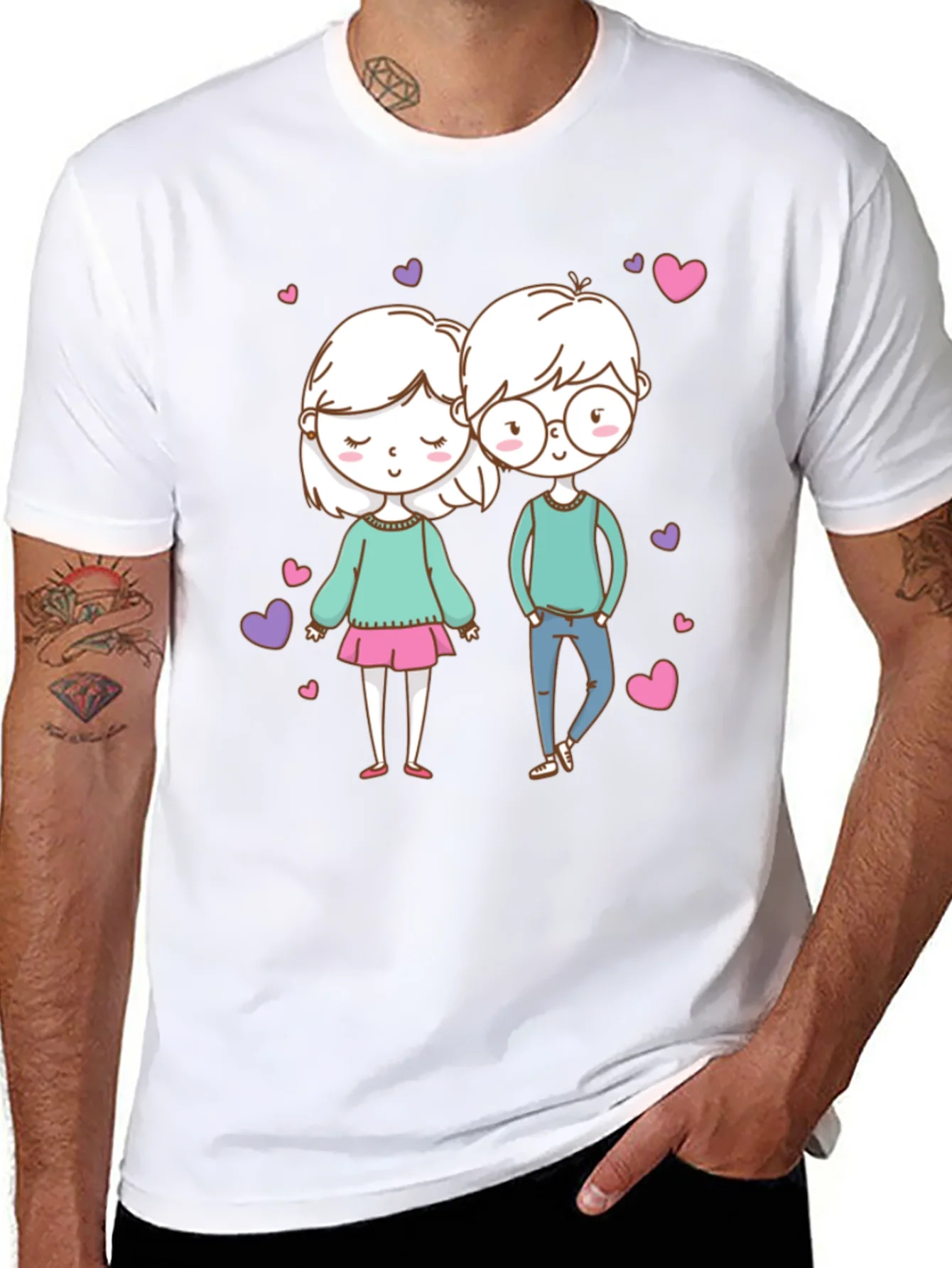 Cute Cartoon Couple T-Shirt