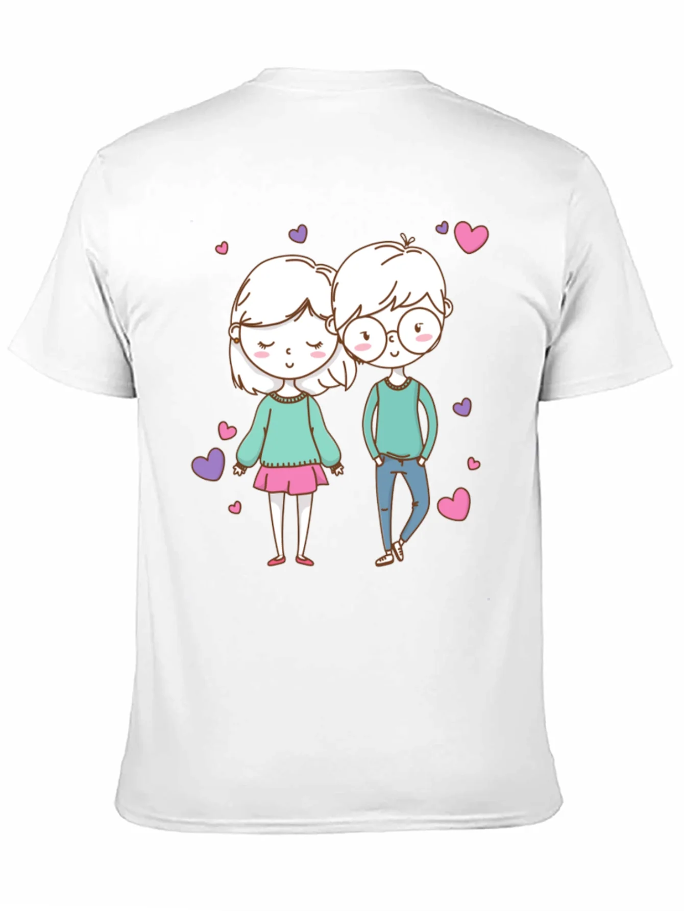 Cute Cartoon Couple T-Shirt
