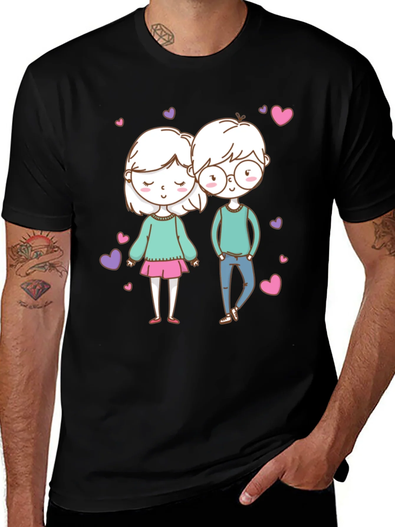 Cute Cartoon Couple T-Shirt