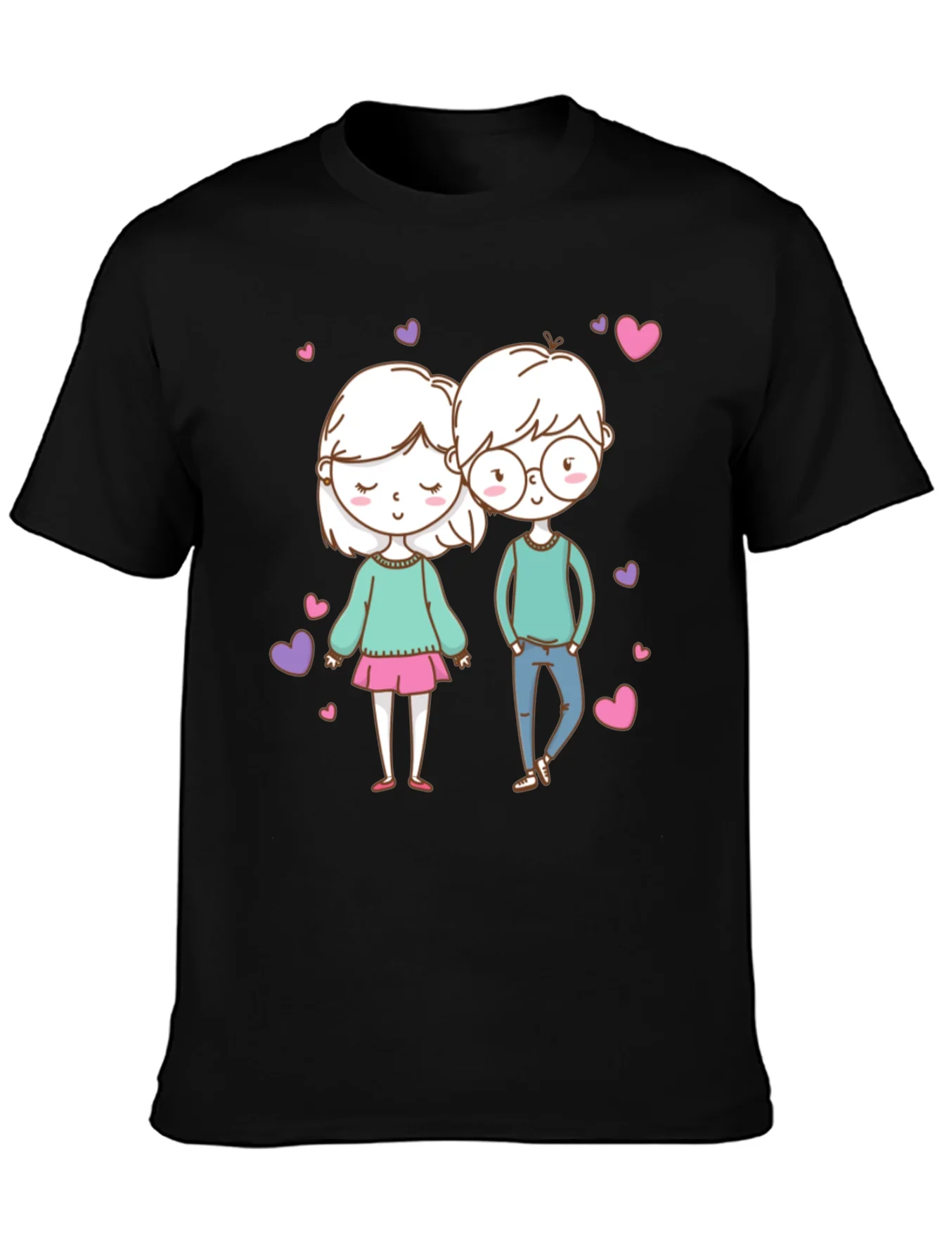 Cute Cartoon Couple T-Shirt