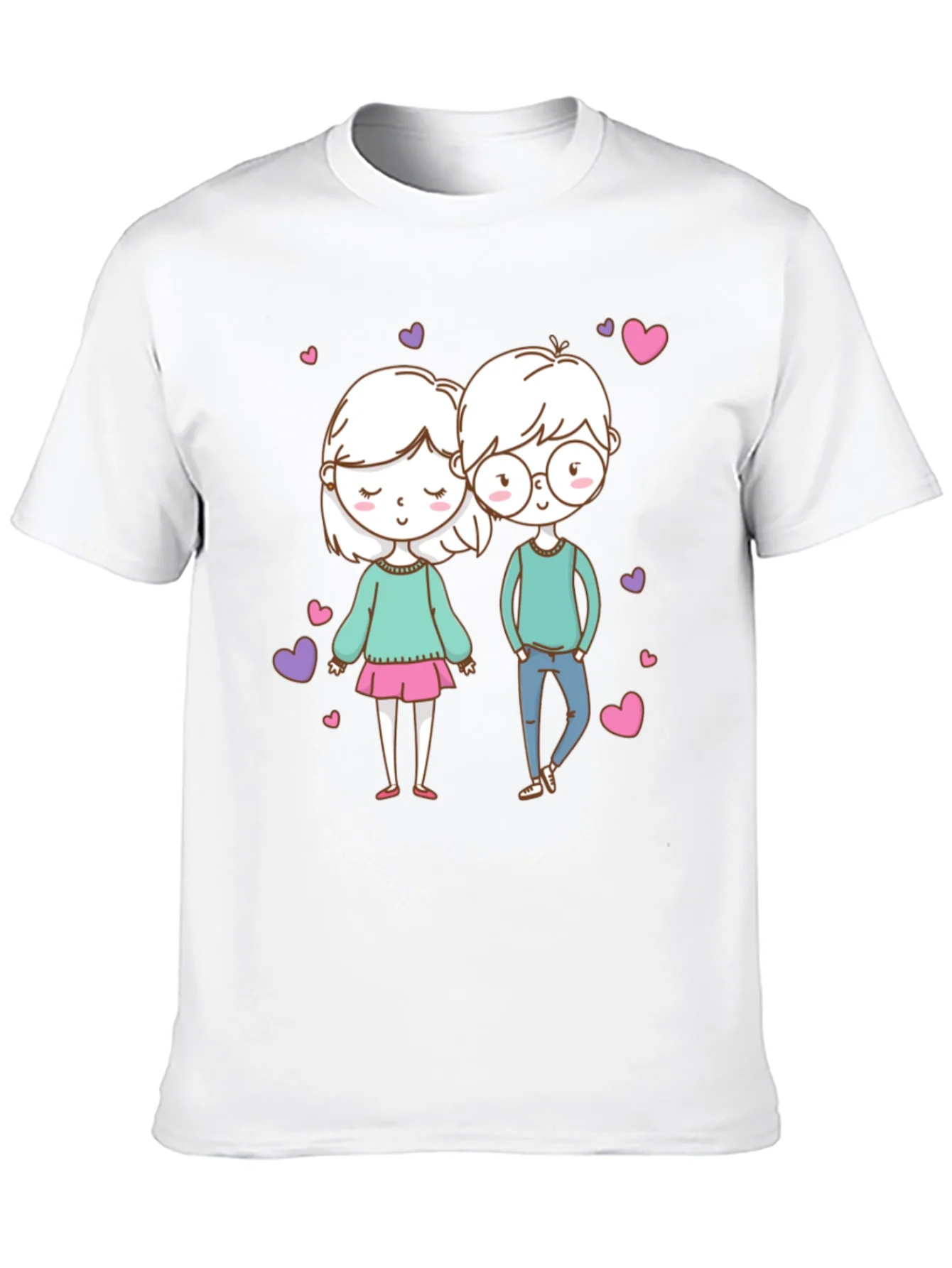 Cute Cartoon Couple T-Shirt