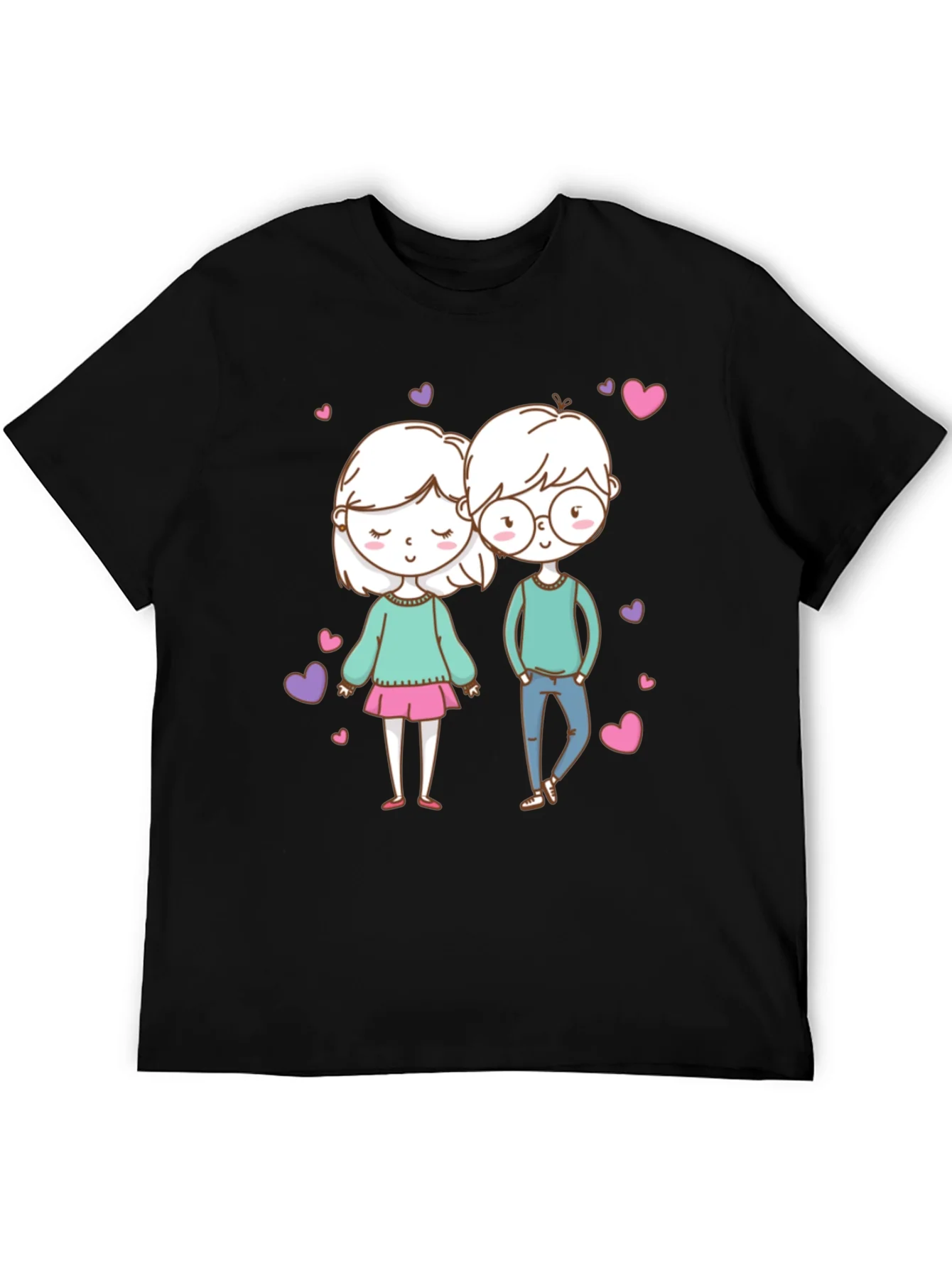 Cute Cartoon Couple T-Shirt