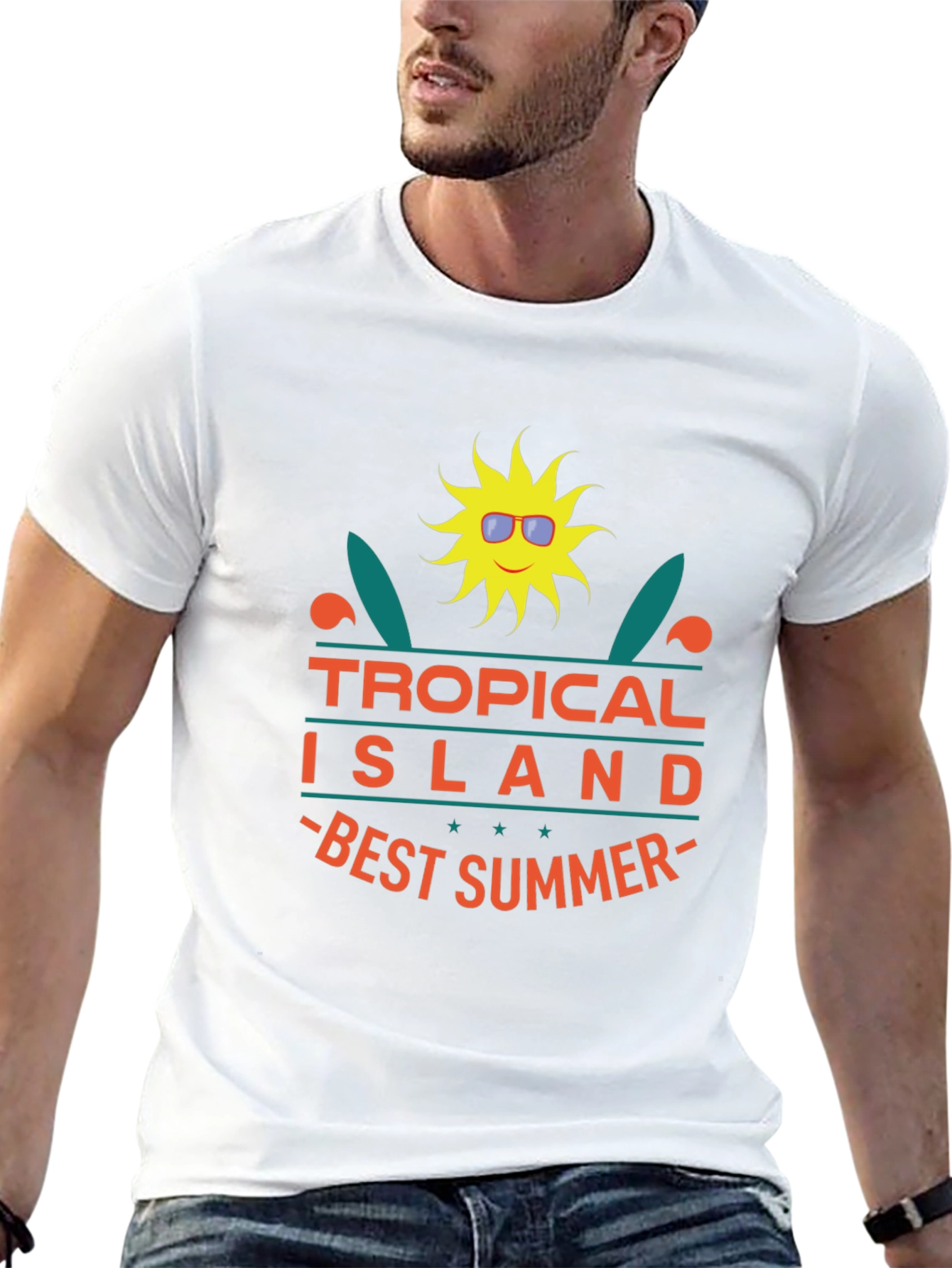 Tropical Island Best Summer Graphic Tee