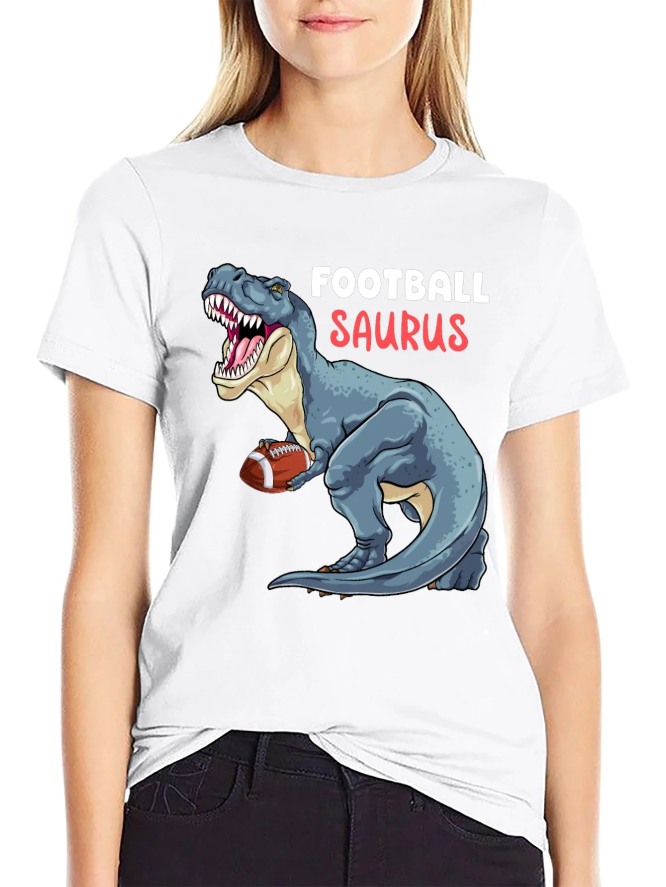Football Saurus T-Shirt: Dinosaur Sports Tee