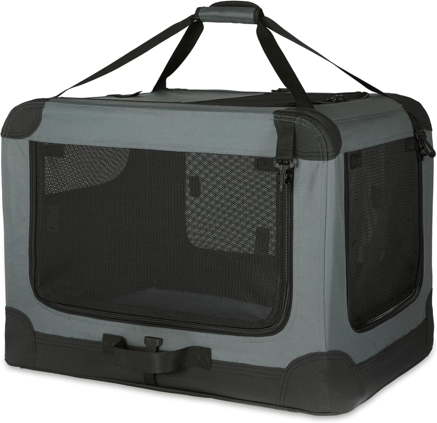 Amazon Basics 4-Door Portable Folding Soft Dog Cra - Premium Quality