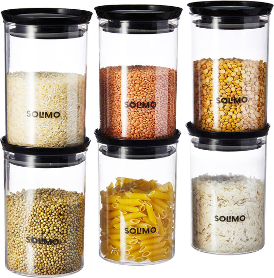 Amazon Brand - Solimo Plastic Storage Jar and Cont - Latest Style
